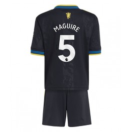 Manchester United Harry Maguire #5 Derde tenue Kids 2025-26 Korte Mouw (+ Korte broeken)